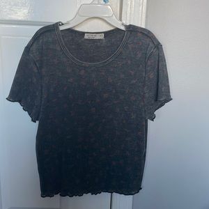 Cotton on black floral tee shirt